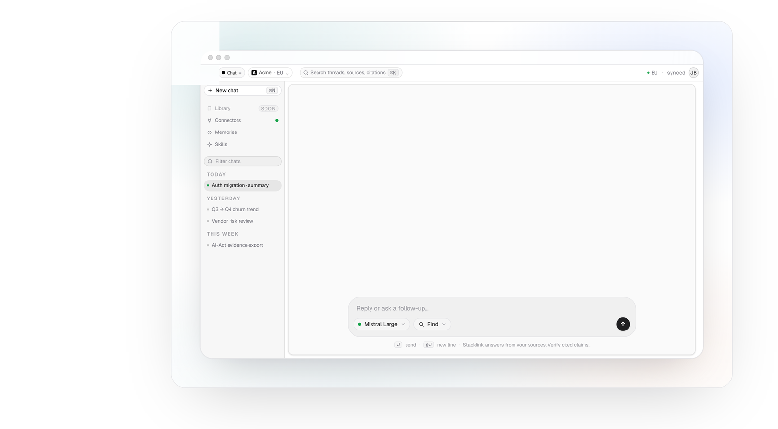Stacklink answer with cited sources