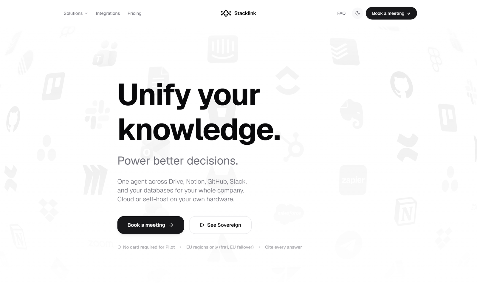 Stacklink product interface