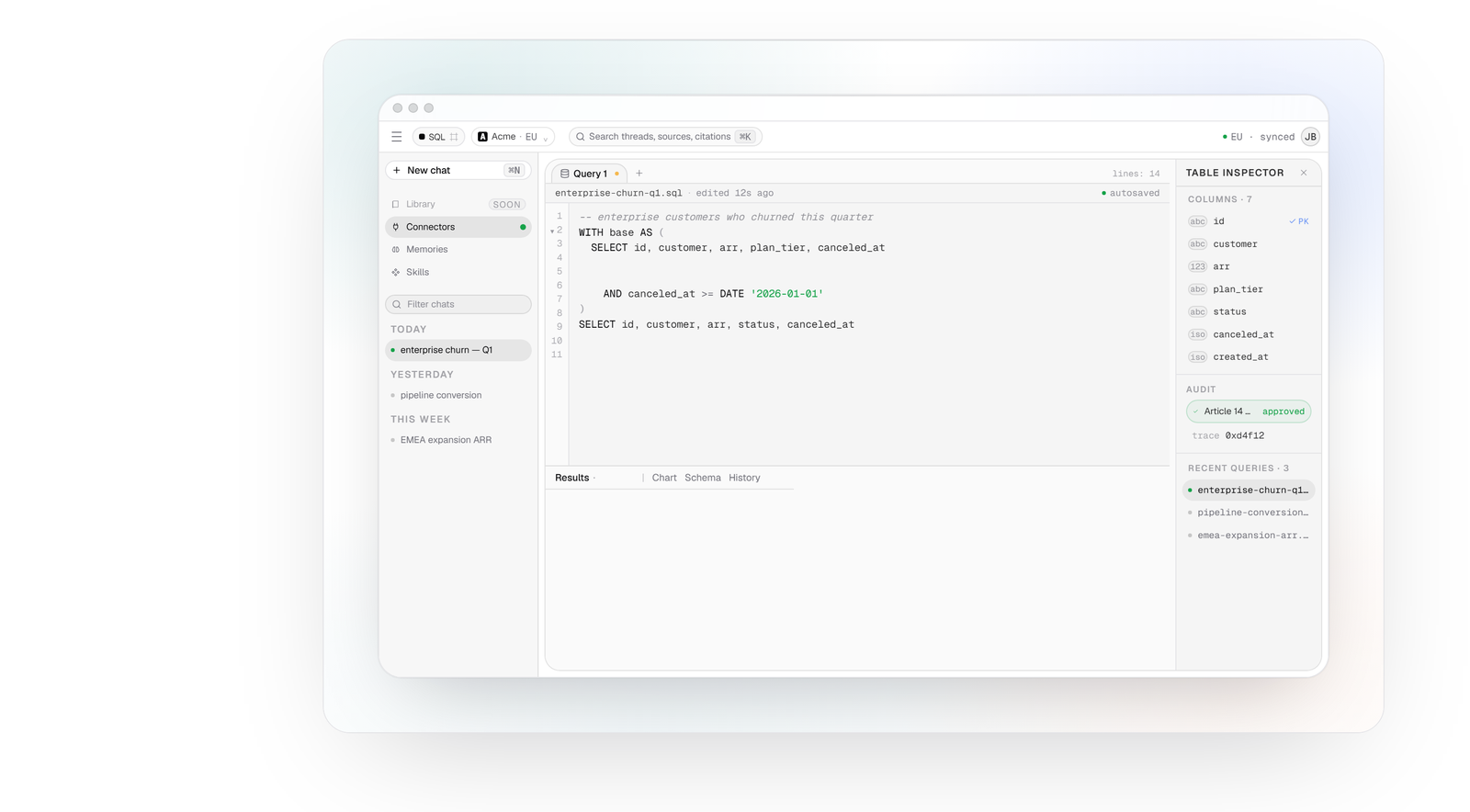 Stacklink SQL connector view
